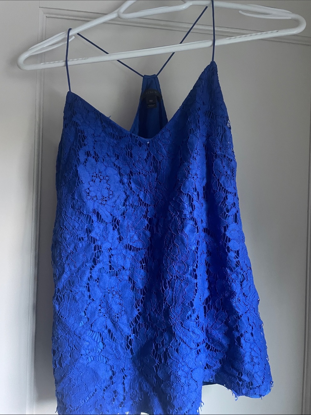 J. Crew Cobalt Lace Spaghetti Strap Cami